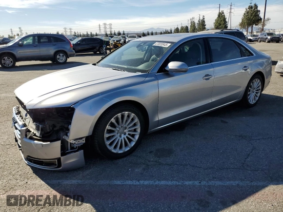 2015 Audi A8 L 4.0T with VIN WAU32AFD6FN039126, listed as a Copart auction lot 47020945 with 137,133 mi miles and Salvage Title. Bid and sale history available at carsss.com. Image 1.