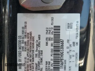 2016 Ford Mustang EcoBoost with VIN 1FA6P8TH0G5306687, listed as a Copart auction lot 59887715 with 60,378 mi miles and Salvage title. Bid and sale history available at DreamBid. Image 12.