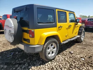 2015 Jeep Wrangler Unlimited Sahara with VIN 1C4HJWEG7FL593355, listed as a Copart auction lot 56784425 with 74,498 mi miles and Salvage title. Bid and sale history available at DreamBid. Image 3.