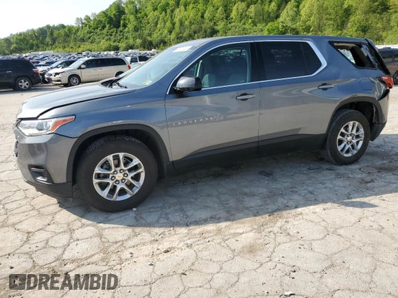 2020 Chevrolet Traverse LS with VIN 1GNEVFKW4LJ315658, listed as a Copart auction lot 55721495 with 80,808 mi miles and Salvage title. Bid and sale history available at DreamBid. Image 1.