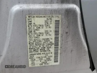 2006 Nissan Frontier SE с VIN 1N6AD07W96C463424, выставлен на аукционе Copart как лот 61153515 с пробегом 176 992 миль миль и Чистый • Clean title. История ставок и продаж доступна на DreamBid. Изображение 13.