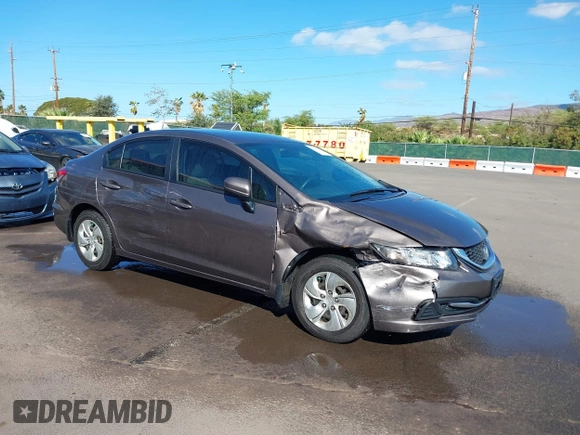 2015 Honda Civic LX with VIN 2HGFB2F54FH521831, listed as a IAAI auction lot 41378803 with 46,226 mi miles and . Bid and sale history available at DreamBid. Image 1.