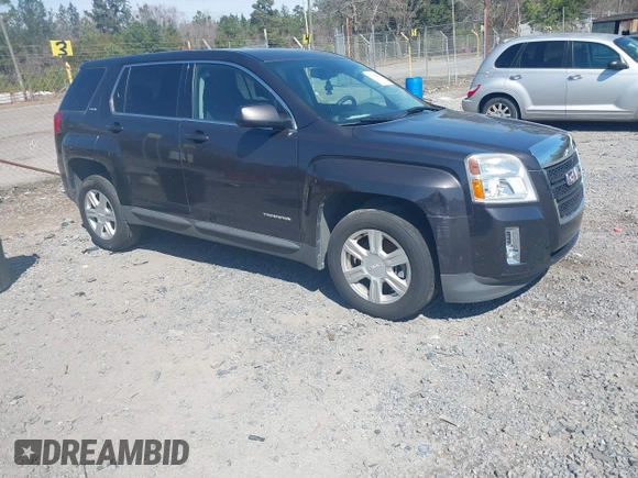 2014 GMC Terrain SLE with VIN 2GKALMEK0E6355282, listed as a IAAI auction lot 41736595 with 102,586 mi miles. Bid and sale history available at carsss.com. Image 1.