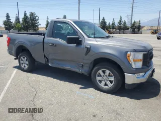2021 Ford F-150 XL with VIN 1FTMF1C58MKE24095, listed as a Copart auction lot 57686455 with 60,583 mi miles and Salvage title. Bid and sale history available at DreamBid. Image 4.