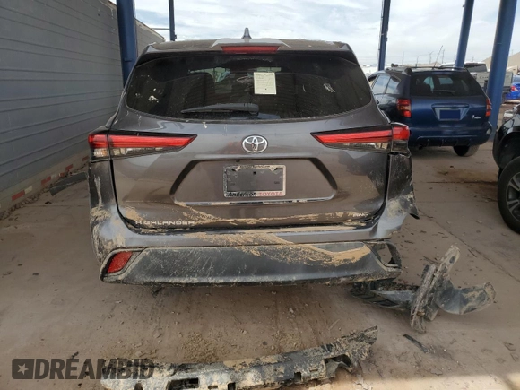 2021 Toyota Highlander L with VIN 5TDCZRBH7MS079017, listed as a Copart auction lot 56765605 with Not provided miles and Salvage title. Bid and sale history available at DreamBid. Image 6.