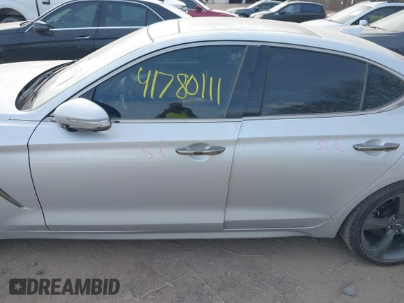 2019 Genesis G70 2.0T Advanced with VIN KMTG44LA2KU034212, listed as a IAAI auction lot 41780111 with 48,222 mi miles. Bid and sale history available at carsss.com. Image 14.