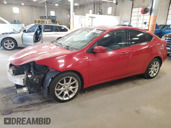 2013 Dodge Dart SXT with VIN 1C3CDFBA1DD268536, listed as a Copart auction lot 53308565 with 120,261 mi miles and Salvage Title. Bid and sale history available at carsss.com. Image 1.