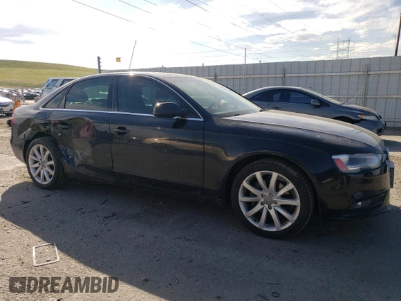 2013 Audi A4 Premium Plus with VIN WAUFFAFL6DN028231, listed as a Copart auction lot 53315575 with 101,561 mi miles and Salvage Title. Bid and sale history available at carsss.com. Image 4.