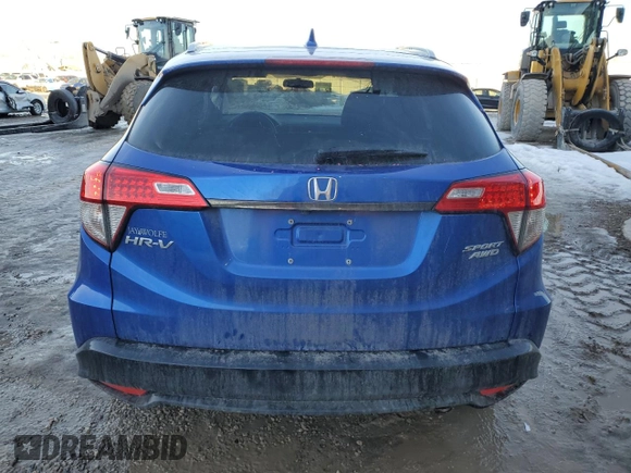2022 Honda HR-V Sport with VIN 3CZRU6H15NM775064, listed as a Copart auction lot 88427535 with 37,959 mi miles and Salvage Title. Bid and sale history available at carsss.com. Image 6.