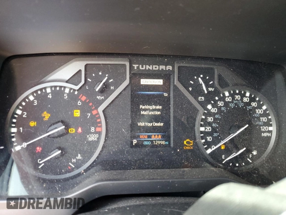2024 Toyota Tundra SR5 с VIN 5TFLA5DBXRX158501, выставлен на аукционе Copart как лот 56897765 с пробегом 12 998 миль миль и Списание • Salvage title. История ставок и продаж доступна на DreamBid. Изображение 9.
