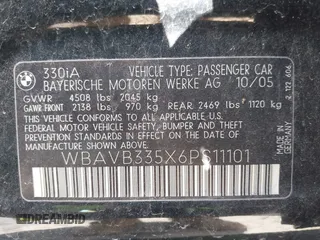 2006 BMW 3 Series 330i z VIN WBAVB335X6PS11101, wystawiony jako IAAI lot #41656554 z przebiegiem 136 673 mil mil oraz . Historia ofert i sprzedaży dostępna na DreamBid. Obrazek 9.