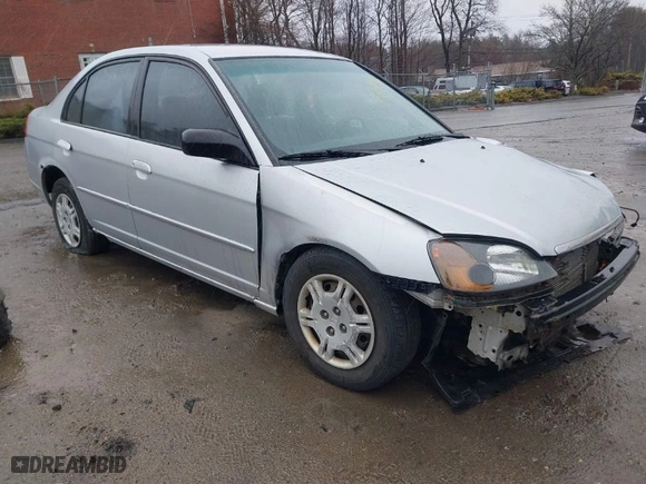 2002 Honda Civic LX with VIN 2HGES16662H567931, listed as a IAAI auction lot 41857814 with 191,087 mi miles. Bid and sale history available at carsss.com. Image 1.