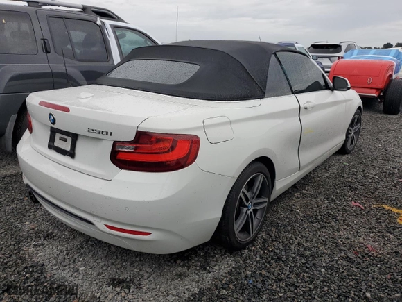 2017 BMW 2 Series 230i with VIN WBA2K9C32H7A26373, listed as a Copart auction lot 74470764 with 0 mi miles and Salvage Title. Bid and sale history available at carsss.com. Image 3.