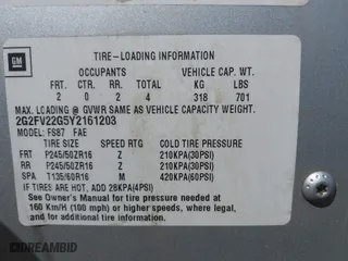2000 Pontiac Firebird Formula with VIN 2G2FV22G5Y2161203, listed as a IAAI auction lot 41694309 with 1 mi miles. Bid and sale history available at carsss.com. Image 9.