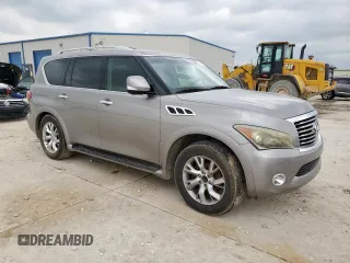 2011 Infiniti QX56 7-passenger with VIN JN8AZ2NF8B9504124, listed as a Copart auction lot 54612735 with 220,399 mi miles and Clean Title. Bid and sale history available at DreamBid. Image 4.