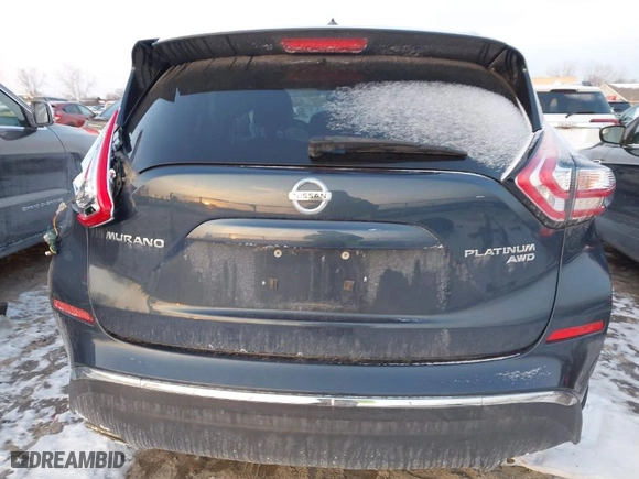 2015 Nissan Murano Platinum with VIN 5N1AZ2MH8FN240782, listed as a IAAI auction lot 41363946 with 90,545 mi miles. Bid and sale history available at carsss.com. Image 17.