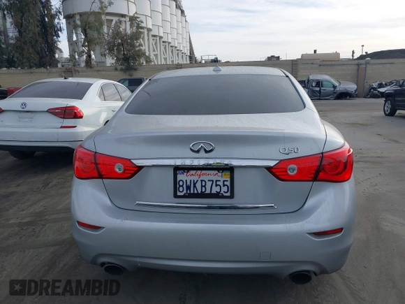 2017 Infiniti Q50 2.0t with VIN JN1CV7AP7HM641320, listed as a IAAI auction lot 41116062 with 164,024 mi miles. Bid and sale history available at carsss.com. Image 16.
