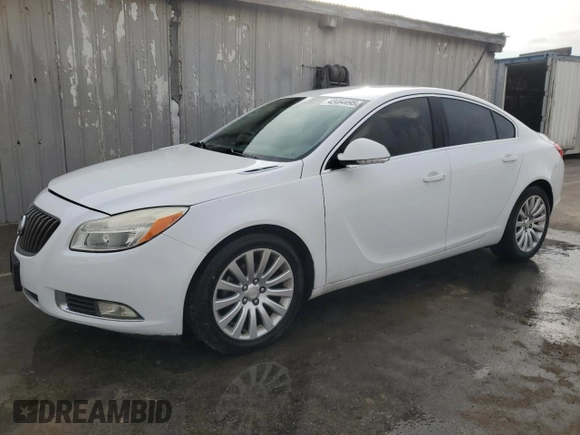 2012 Buick Regal with VIN 2G4GR5EK6C9181221, listed as a Copart auction lot 43464495 with 167,761 mi miles and Salvage Title. Bid and sale history available at carsss.com. Image 1.