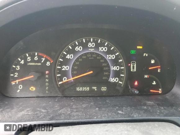 2008 Honda Odyssey LX with VIN 5FNRL38258B080964, listed as a Copart auction lot 59221895 with 168,359 mi miles and Salvage title. Bid and sale history available at DreamBid. Image 9.
