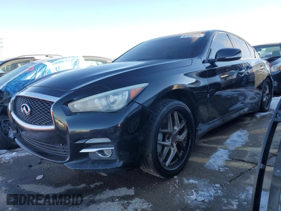 2017 Infiniti Q50 Premium with VIN JN1EV7AP4HM730609, listed as a Copart auction lot 87855375 with 105,949 mi miles and Salvage Title. Bid and sale history available at DreamBid. Image 1.