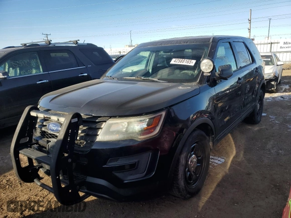 2016 Ford Utility Police Interceptor with VIN 1FM5K8AR8GGA36818, listed as a Copart auction lot 42588165 with 120,048 mi miles and Clean Title. Bid and sale history available at carsss.com. Image 1.