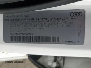 2016 Audi A6 2.0T Premium with VIN WAUCFAFC3GN067169, listed as a Copart auction lot 84607794 with 92,753 mi miles and Salvage Title. Bid and sale history available at carsss.com. Image 13.