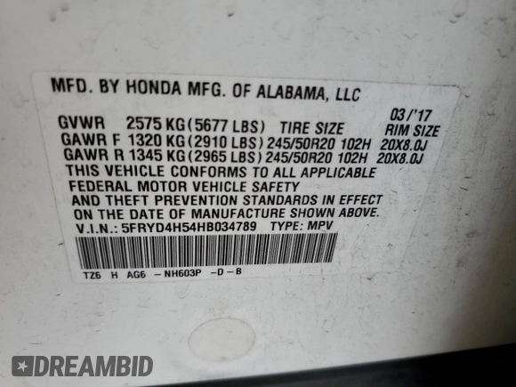 2017 Acura MDX w/Technology Pkg with VIN 5FRYD4H54HB034789, listed as a Copart auction lot 62224633 with 90,787 mi miles. Bid and sale history available at carsss.com. Image 12.