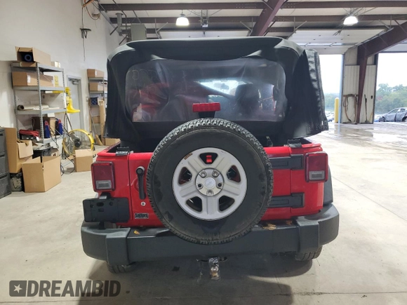 2018 Jeep Wrangler JK Unlimited Sport S with VIN 1C4BJWDG7JL849283, listed as a Copart auction lot 73108554 with 65,382 mi miles and Salvage Title. Bid and sale history available at carsss.com. Image 6.