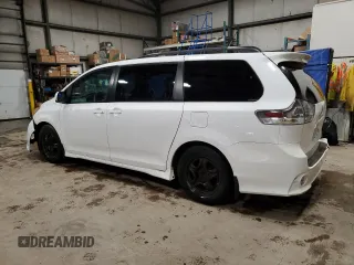 2012 Toyota Sienna SE with VIN 5TDXK3DC1CS206007, listed as a Copart auction lot 58061195 with 166,465 mi miles and Clean title. Bid and sale history available at DreamBid. Image 2.
