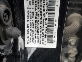 2021 Honda Civic Sedan EX with VIN 19XFC1F3XME001792, listed as a Copart auction lot 47499455 with 55,902 mi miles and Salvage Title. Bid and sale history available at carsss.com. Image 14.