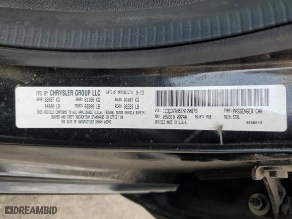 2014 Dodge Avenger SE with VIN 1C3CDZAB5EN120879, listed as a Copart auction lot 50244725 with 78,219 mi miles and Salvage Title. Bid and sale history available at carsss.com. Image 12.