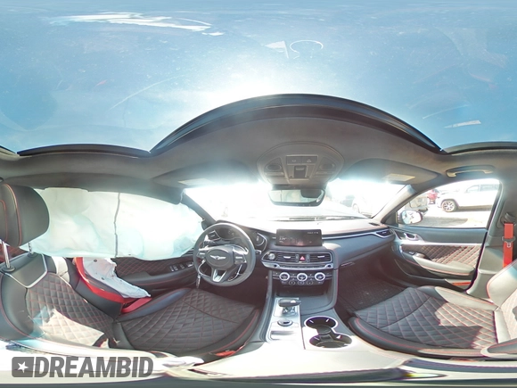2023 Genesis G70 3.3T with VIN KMTG54TE1PU134177, listed as a Copart auction lot 48476115 with 15,763 mi miles and Clean title. Bid and sale history available at DreamBid. Image 13.