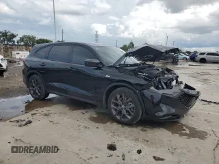 2022 Acura MDX w/A-Spec Package with VIN 5J8YE1H0XNL051642, listed as a Copart auction lot 70593004 with 27,978 mi miles and Salvage Title. Bid and sale history available at carsss.com. Image 4.