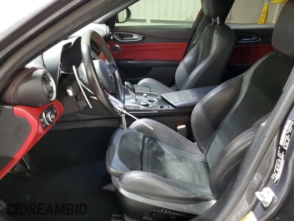 2017 Alfa Romeo Giulia with VIN ZARFAEAV6H7550942, listed as a Copart auction lot 48866585 with 25,634 mi miles and Salvage title. Bid and sale history available at DreamBid. Image 7.