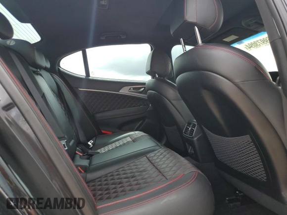 2021 Genesis G70 3.3T with VIN KMTG34LE4MU074106, listed as a Copart auction lot 69973094 with 45,812 mi miles and Salvage Title. Bid and sale history available at carsss.com. Image 10.
