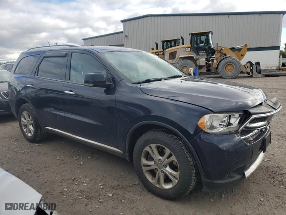 2013 Dodge Durango Crew with VIN 1C4SDJDTXDC690058, listed as a Copart auction lot 75864994 with 169,060 mi miles and Non Repairable. Bid and sale history available at carsss.com. Image 4.