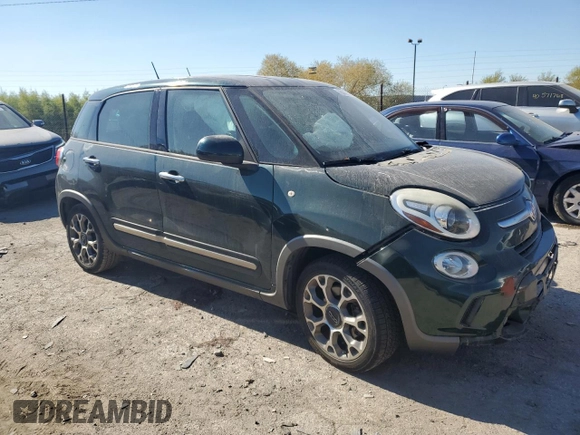 2014 FIAT 500L Trekking with VIN ZFBCFADH8EZ008838, listed as a Copart auction lot 76446664 with 92,949 mi miles and Salvage Title. Bid and sale history available at carsss.com. Image 4.