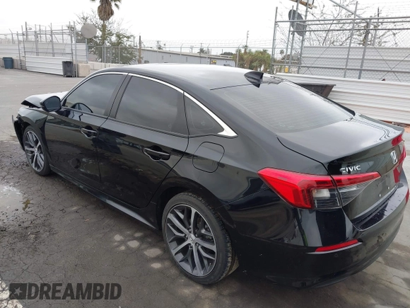 2022 Honda Civic Sedan Touring with VIN 2HGFE1F91NH308547, listed as a IAAI auction lot 41882514 with 39,249 mi miles. Bid and sale history available at carsss.com. Image 3.