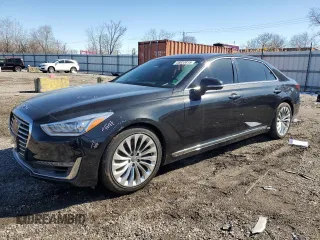 2019 Genesis G90 5.0L Ultimate with VIN KMHG54JH5KU050461, listed as a Copart auction lot 48033815 with 95,057 mi miles and Salvage Title. Bid and sale history available at carsss.com. Image 1.