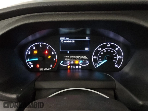 2023 Ford Transit Cargo with VIN 1FTBR1Y86PKB40356, listed as a Copart auction lot 45669345 with 12,890 mi miles and Salvage Title. Bid and sale history available at DreamBid. Image 9.