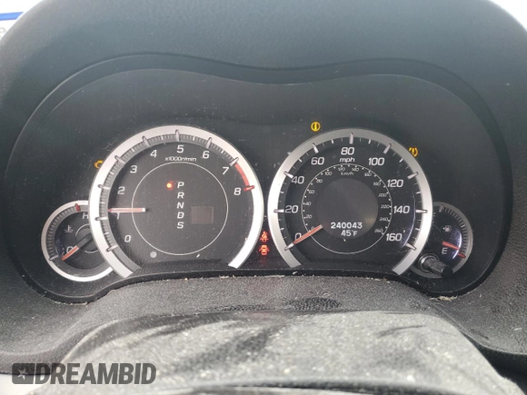 2012 Acura TSX with VIN JH4CU2F48CC007691, listed as a Copart auction lot 45501525 with 240,043 mi miles and Salvage Title. Bid and sale history available at carsss.com. Image 9.
