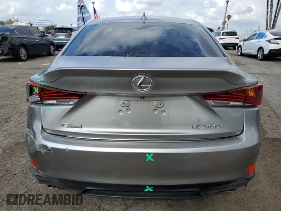 2017 Lexus IS 200t with VIN JTHBA1D26H5044010, listed as a Copart auction lot 54601235 with 59,258 mi miles and Salvage Title. Bid and sale history available at DreamBid. Image 6.