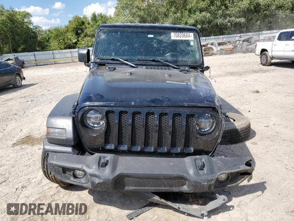 2022 Jeep Wrangler Unlimited Willys with VIN 1C4HJXDMXNW254583, listed as a Copart auction lot 70820684 with 42,931 mi miles and Salvage Title. Bid and sale history available at DreamBid. Image 5.