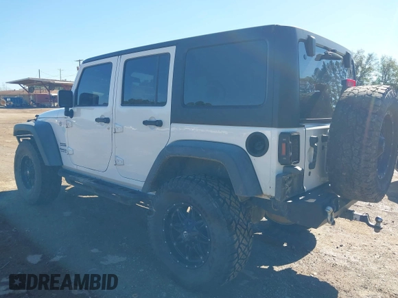 2017 Jeep Wrangler Unlimited Sport with VIN 1C4BJWDG4HL502861, listed as a IAAI auction lot 40895010 with 62,970 mi miles. Bid and sale history available at carsss.com. Image 3.