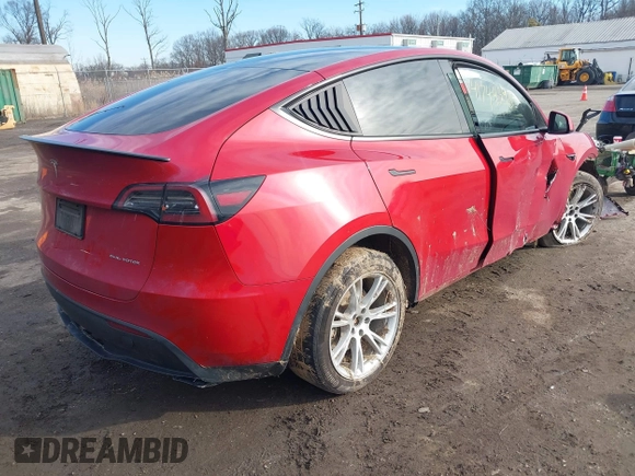 2023 Tesla Model Y Long Range with VIN 7SAYGDEE7PF672887, listed as a IAAI auction lot 41744398 with Not Provided miles. Bid and sale history available at carsss.com. Image 4.