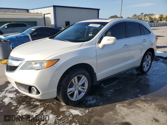 2015 Acura RDX Tech Pkg with VIN 5J8TB3H55FL013635, listed as a Copart auction lot 49058855 with 58,626 mi miles and Salvage Title. Bid and sale history available at carsss.com. Image 1.