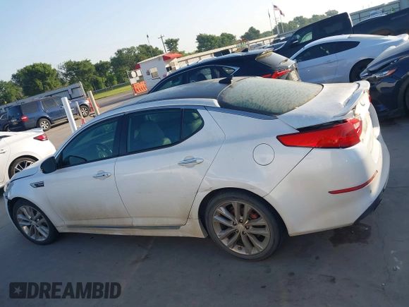 2015 Kia Optima SX Turbo with VIN 5XXGR4A69FG517335, listed as a IAAI auction lot 42014655 with 91,831 mi miles. Bid and sale history available at carsss.com. Image 14.