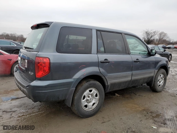 2004 Honda Pilot LX with VIN 2HKYF18164H543186, listed as a Copart auction lot 43114525 with 139,823 mi miles and Salvage Title. Bid and sale history available at carsss.com. Image 3.