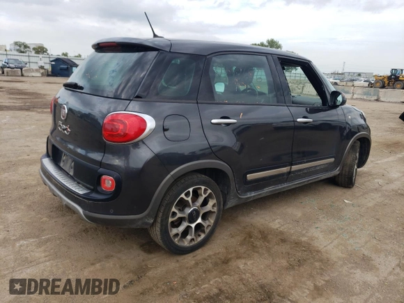 2014 FIAT 500L Trekking with VIN ZFBCFADH5EZ012622, listed as a Copart auction lot 69308994 with 0 mi miles and Salvage Title. Bid and sale history available at carsss.com. Image 3.