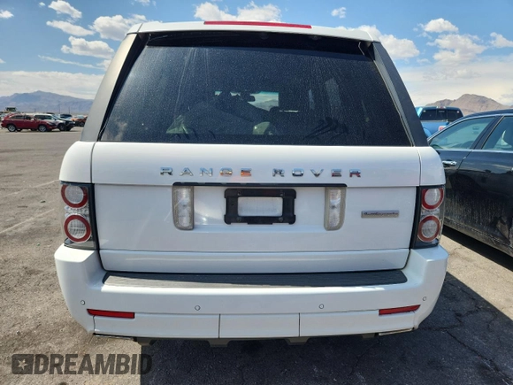 2012 Land Rover Range Rover SC Autobiography with VIN SALMP1E45CA385271, listed as a Copart auction lot 54558125 with 93,103 mi miles and Salvage title. Bid and sale history available at DreamBid. Image 6.